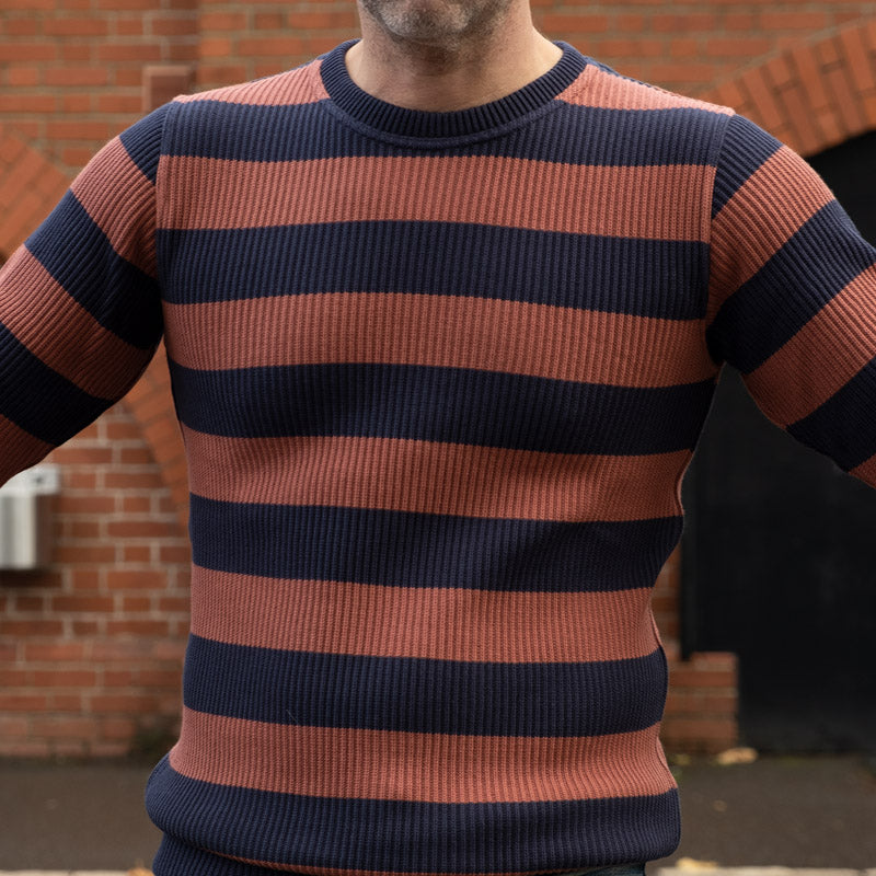 Westride Border Rib Sweater Navy