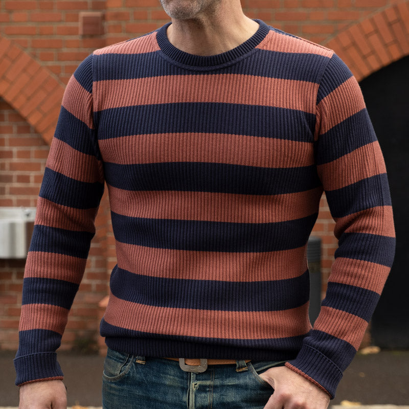 Westride Border Rib Sweater Navy