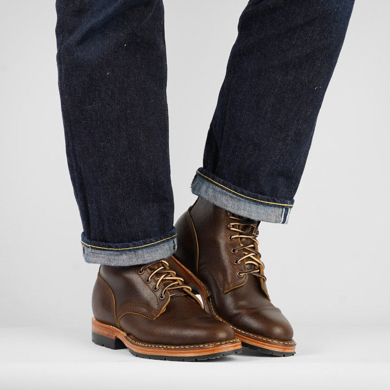 White's Boots MP Sherman Plain Toe Cinnamon Waxed Flesh