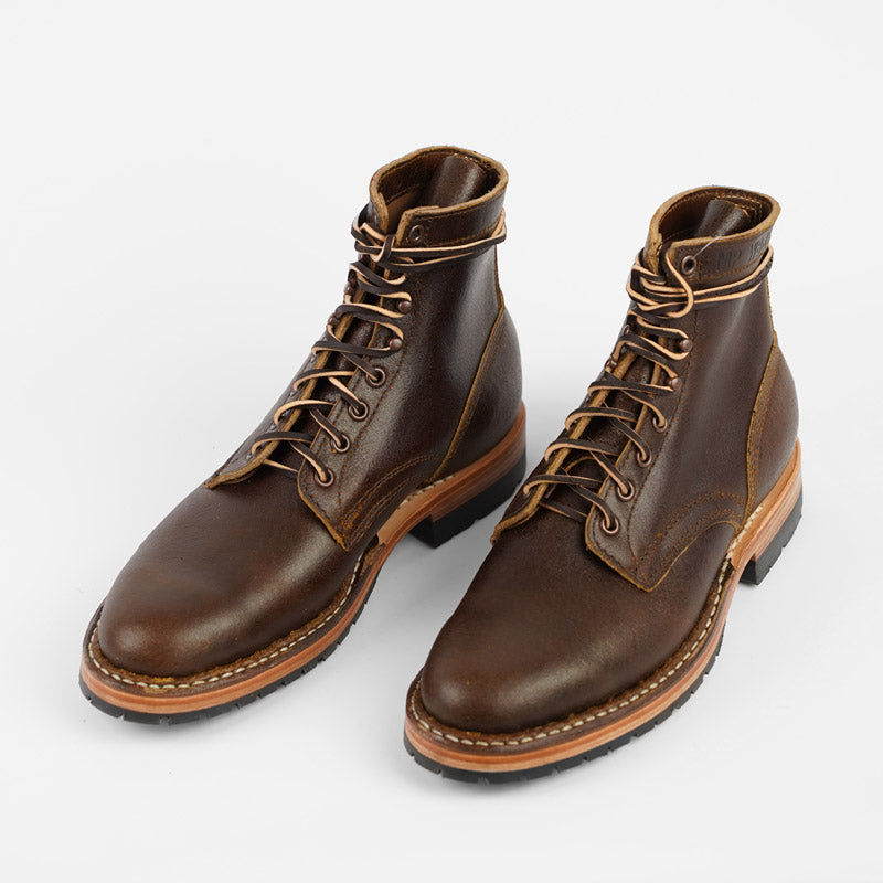 White's Boots MP Sherman Plain Toe Cinnamon Waxed Flesh