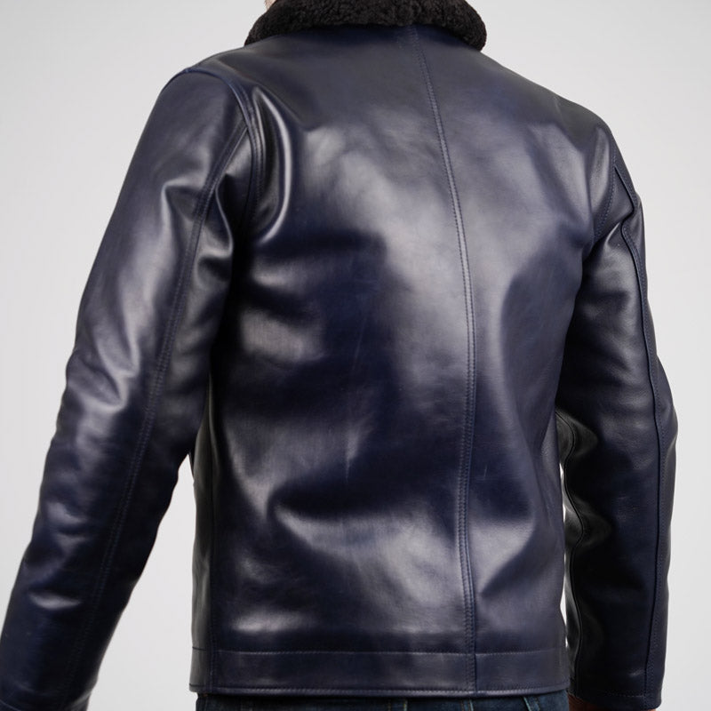 Y'2 Leather N-1 Deck Jacket Indigo Horsehide