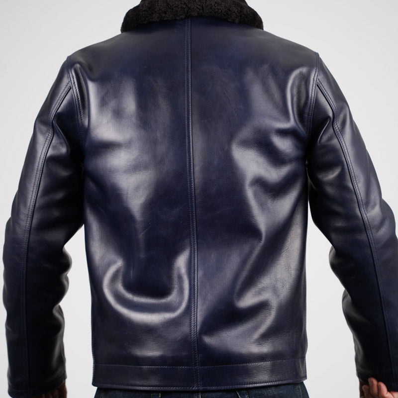 Y'2 Leather N-1 Deck Jacket Indigo Horsehide