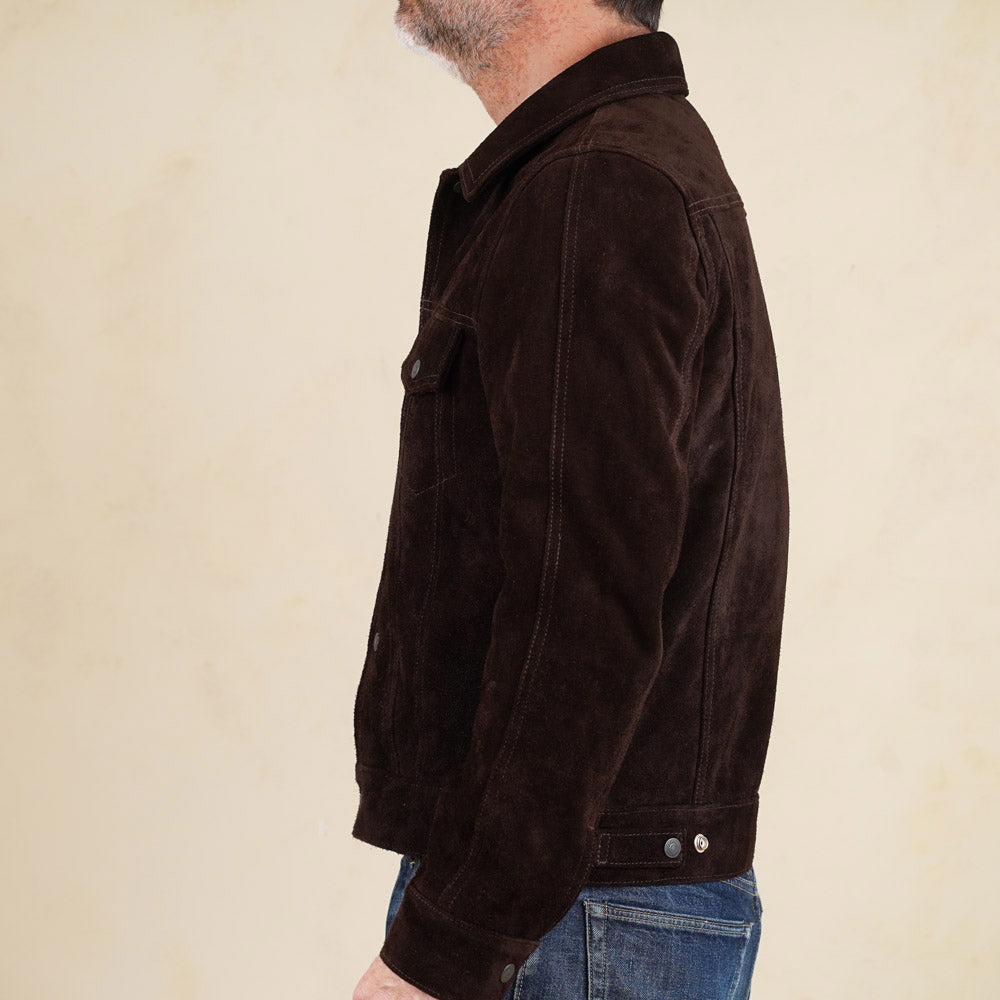 Y'2 Leather TB-139 3rd Type Jacket- Brown Steerhide Suede