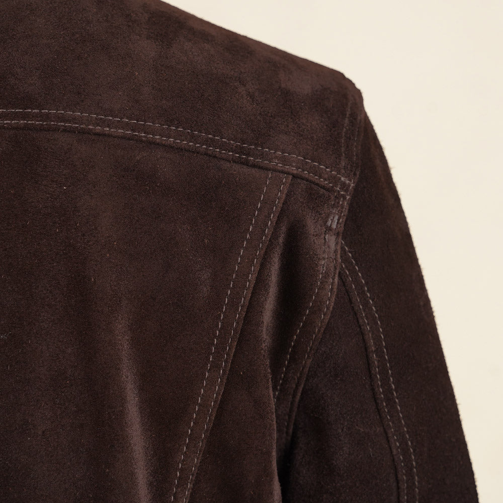 Y'2 Leather TB-139 3rd Type Jacket- Brown Steerhide Suede