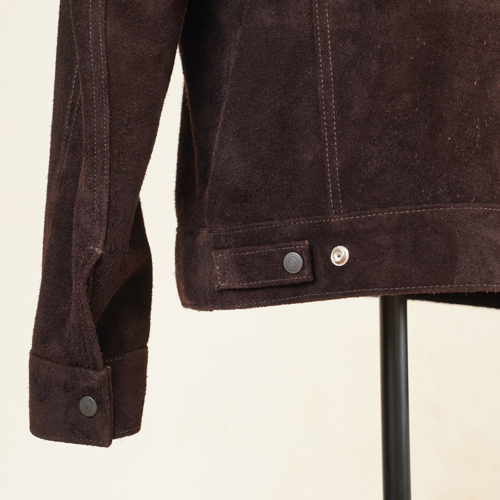 Y'2 Leather TB-139 3rd Type Jacket- Brown Steerhide Suede