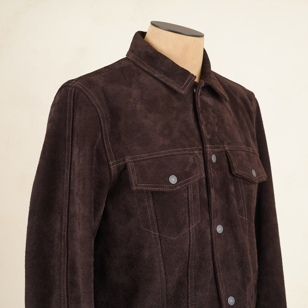 Y'2 Leather TB-139 3rd Type Jacket- Brown Steerhide Suede