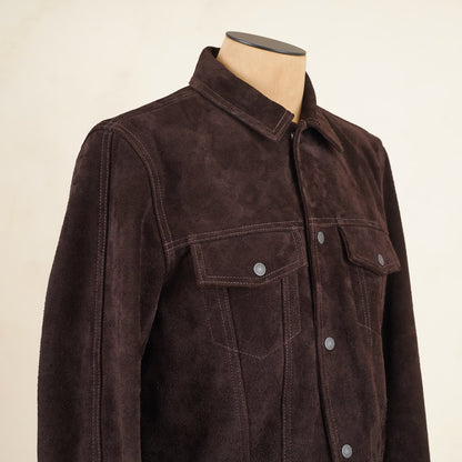 Y'2 Leather TB-139 3rd Type Jacket- Brown Steerhide Suede