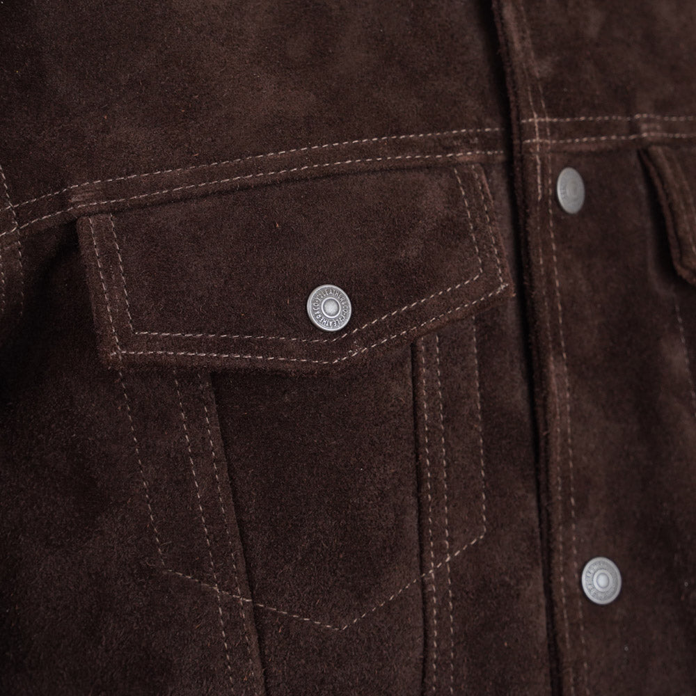 Y'2 Leather TB-139 3rd Type Jacket- Brown Steerhide Suede