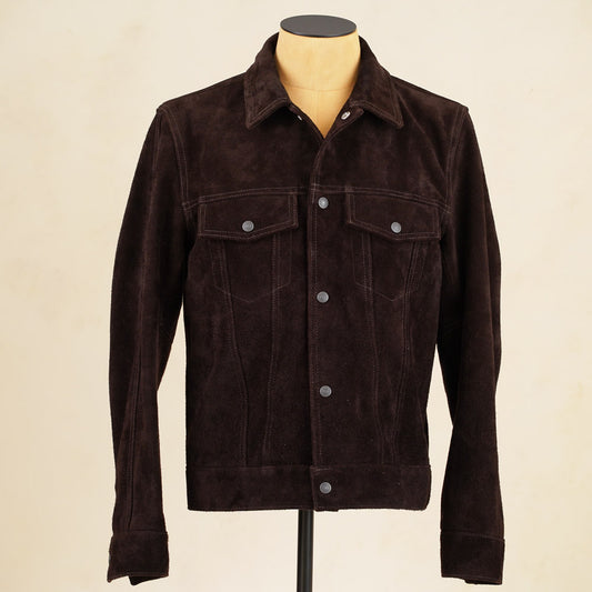 Y'2 Leather TB-139 3rd Type Jacket- Brown Steerhide Suede