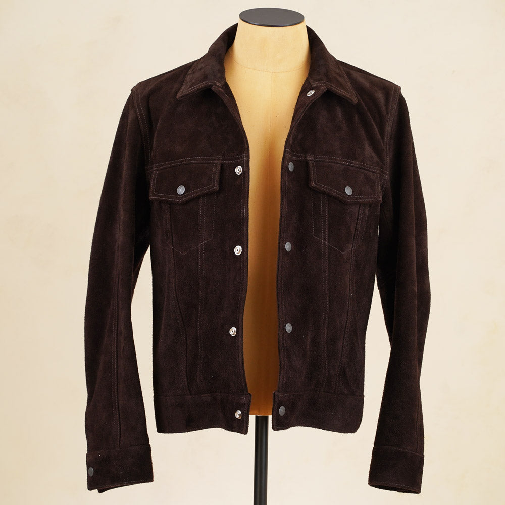 Y'2 Leather TB-139 3rd Type Jacket- Brown Steerhide Suede