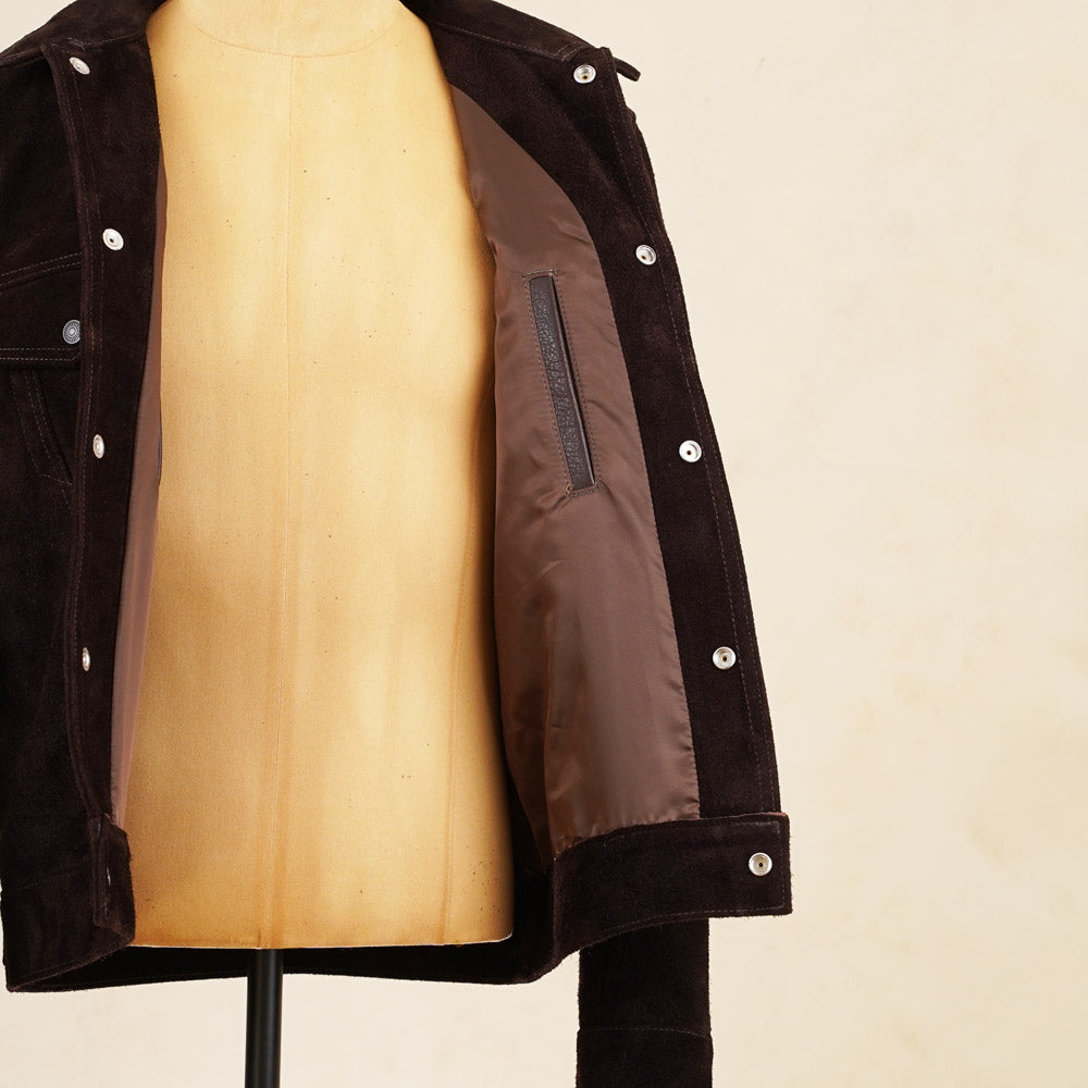 Y'2 Leather TB-139 3rd Type Jacket- Brown Steerhide Suede