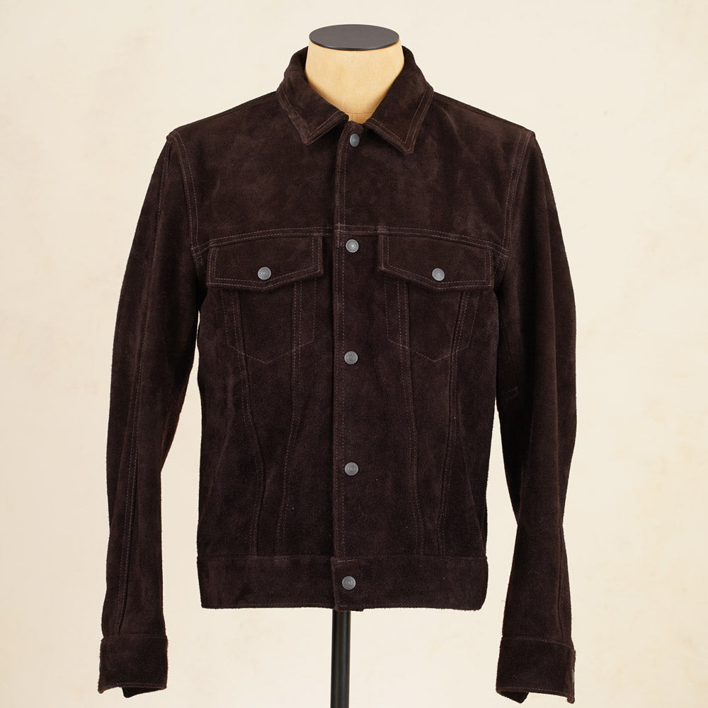 Y'2 Leather TB-139 3rd Type Jacket- Brown Steerhide Suede