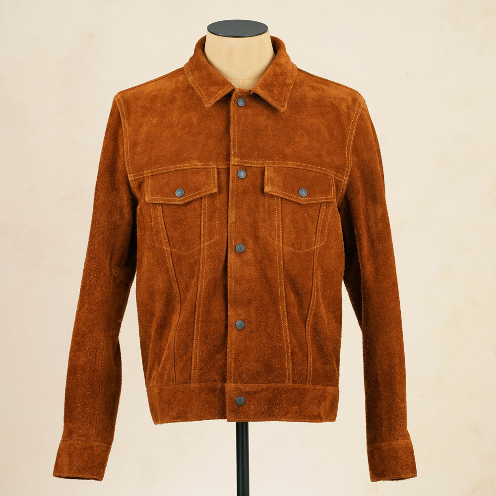 Y'2 Leather TB-139 3rd Type Jacket- Camel Steerhide Suede