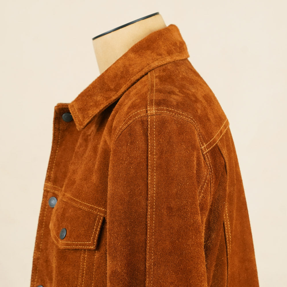 Y'2 Leather TB-139 3rd Type Jacket- Camel Steerhide Suede