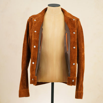 Y'2 Leather TB-139 3rd Type Jacket- Camel Steerhide Suede