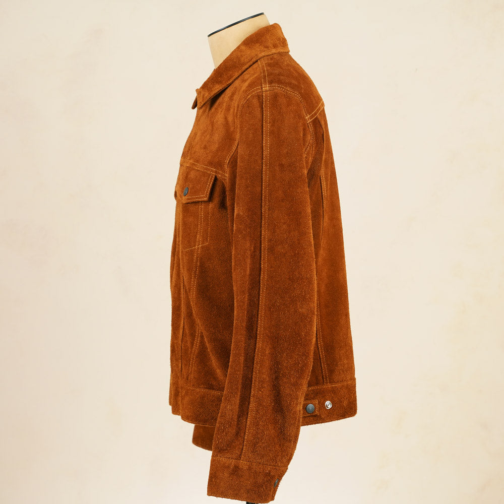 Y'2 Leather TB-139 3rd Type Jacket- Camel Steerhide Suede