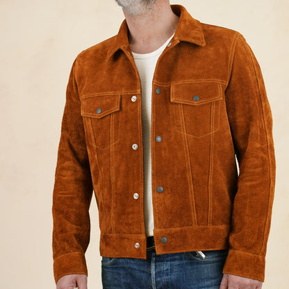 Y'2 Leather TB-139 3rd Type Jacket- Camel Steerhide Suede