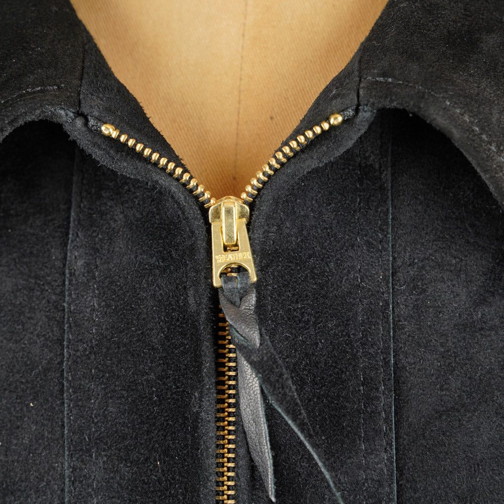 Y’2 Leather Steerhide Roughout Western Jacket WJ-07 - Black