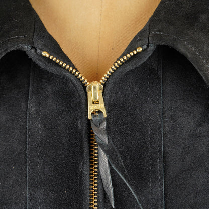 Y’2 Leather Steerhide Roughout Western Jacket WJ-07 - Black