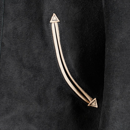 Y’2 Leather Steerhide Roughout Western Jacket WJ-07 - Black