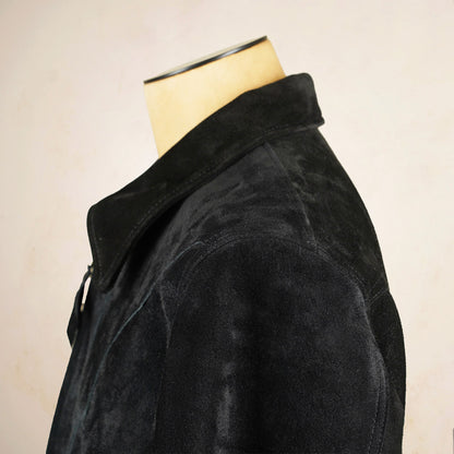 Y’2 Leather Steerhide Roughout Western Jacket WJ-07 - Black