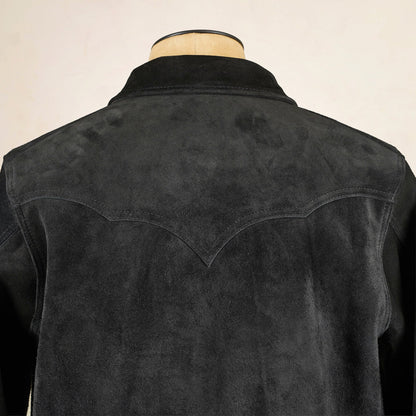 Y’2 Leather Steerhide Roughout Western Jacket WJ-07 - Black