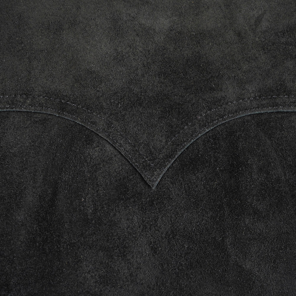 Y’2 Leather Steerhide Roughout Western Jacket WJ-07 - Black