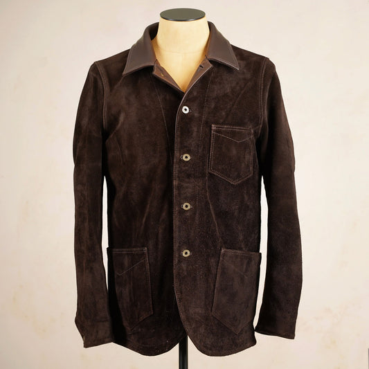 Y'2 Leather - TB-142 - Brown Steerhide Suede Coverall