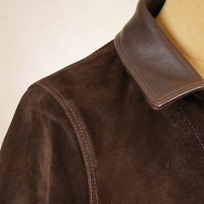 Y'2 Leather - TB-142 - Brown Steerhide Suede Coverall