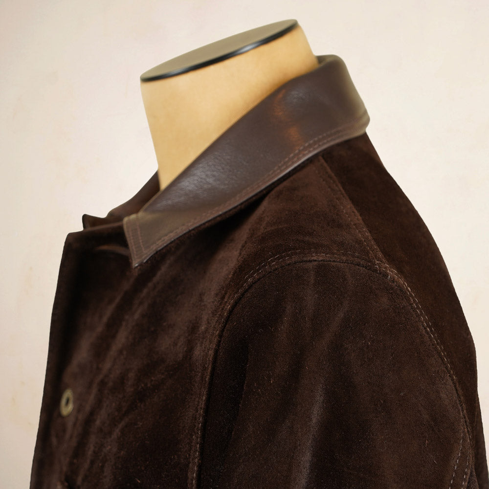 Y'2 Leather - TB-142 - Brown Steerhide Suede Coverall