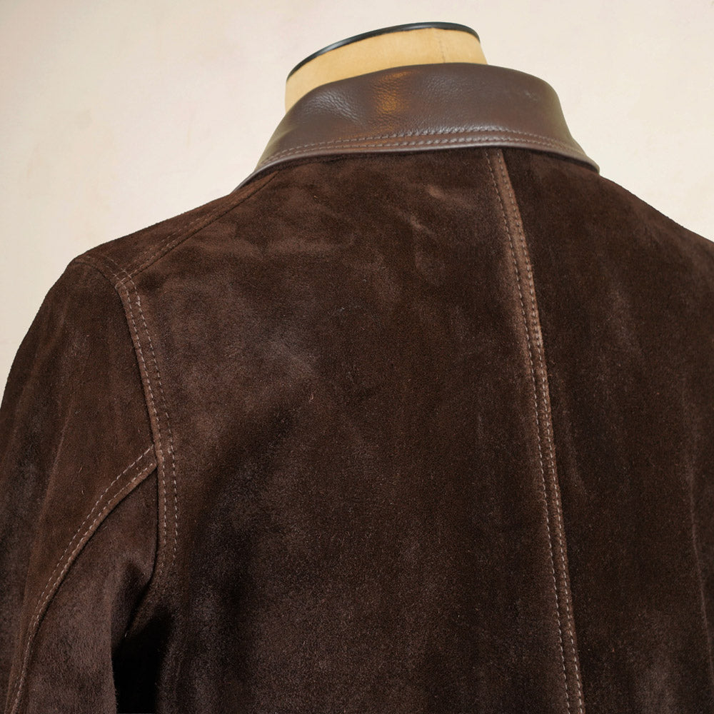 Y'2 Leather - TB-142 - Brown Steerhide Suede Coverall