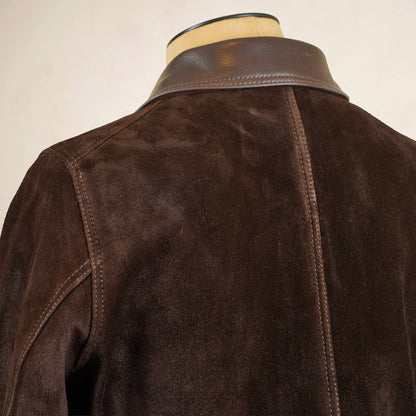 Y'2 Leather - TB-142 - Brown Steerhide Suede Coverall
