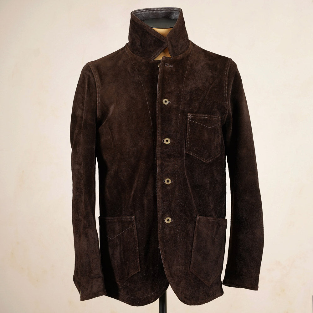 Y'2 Leather - TB-142 - Brown Steerhide Suede Coverall
