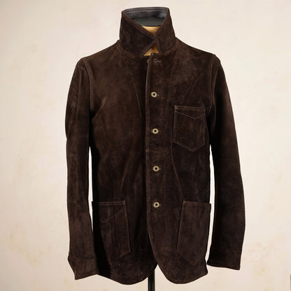 Y'2 Leather - TB-142 - Brown Steerhide Suede Coverall