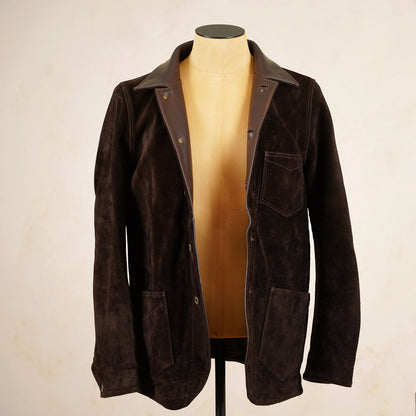 Y'2 Leather - TB-142 - Brown Steerhide Suede Coverall