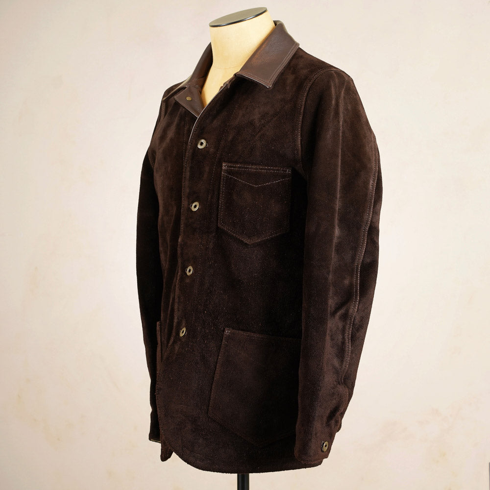 Y'2 Leather - TB-142 - Brown Steerhide Suede Coverall
