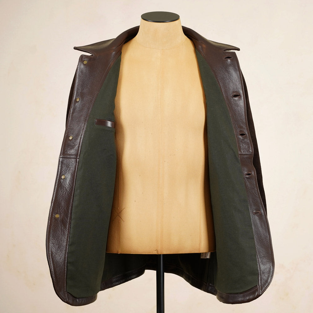 Y'2 Leather - TB-142 - Brown Steerhide Suede Coverall