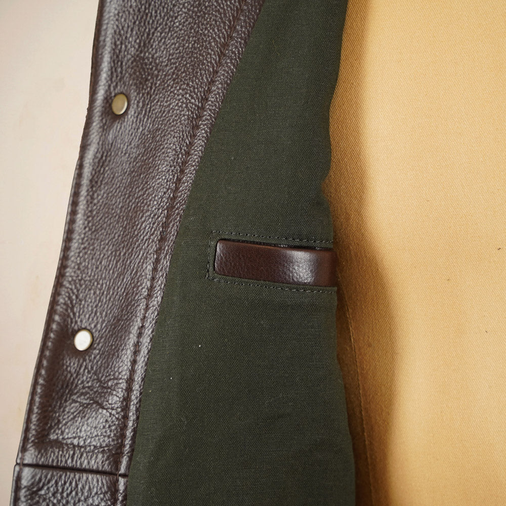 Y'2 Leather - TB-142 - Brown Steerhide Suede Coverall