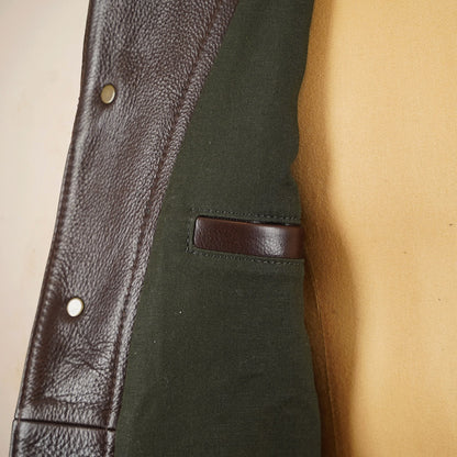 Y'2 Leather - TB-142 - Brown Steerhide Suede Coverall