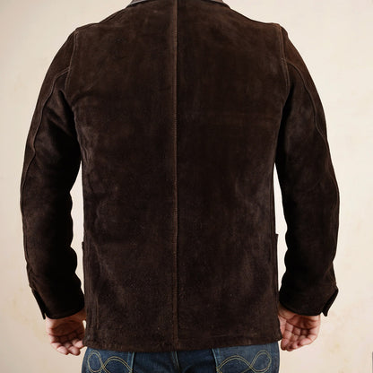 Y'2 Leather - TB-142 - Brown Steerhide Suede Coverall