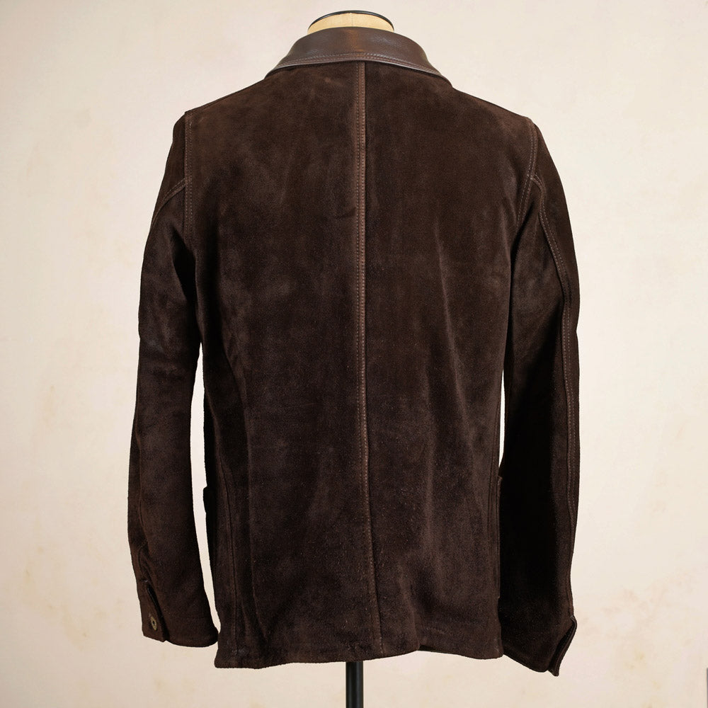 Y'2 Leather - TB-142 - Brown Steerhide Suede Coverall