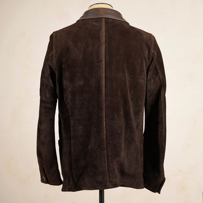 Y'2 Leather - TB-142 - Brown Steerhide Suede Coverall