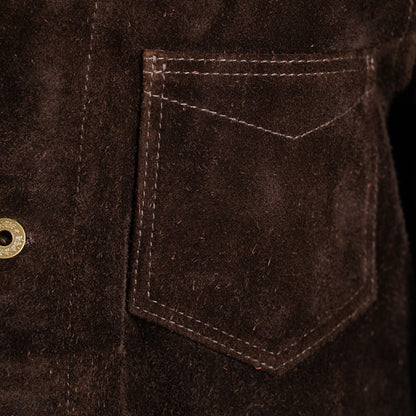 Y'2 Leather - TB-142 - Brown Steerhide Suede Coverall