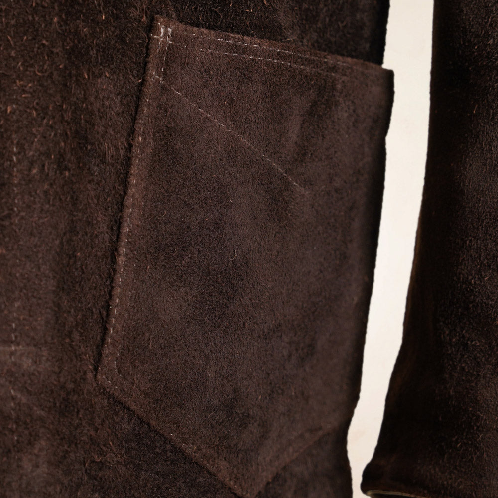 Y'2 Leather - TB-142 - Brown Steerhide Suede Coverall