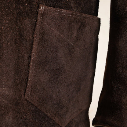 Y'2 Leather - TB-142 - Brown Steerhide Suede Coverall