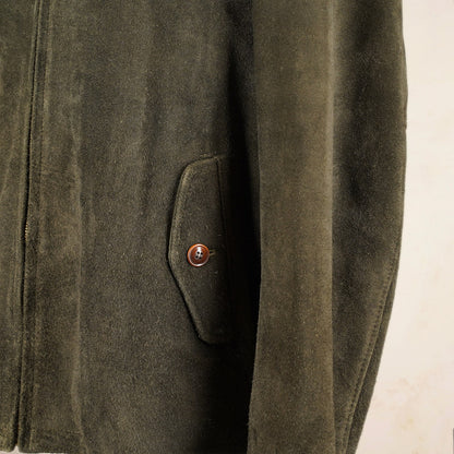 Y’2 Leather Steerhide Roughout Swing Top Jacket - Olive