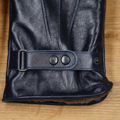 Y'2 Leather Horse Leather Long Gloves YG-03 - Indigo