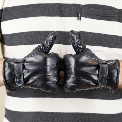 Y'2 Leather Horse Leather Long Gloves YG-03 - Indigo