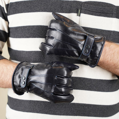 Y'2 Leather Horse Leather Long Gloves YG-03 - Indigo