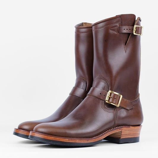 Zerrows Engineer Boots Horsehide Brown